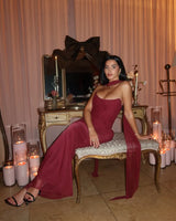 Aniyah | Strapless Bodycon Maxi Dress