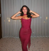 Aniyah | Strapless Bodycon Maxi Dress