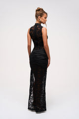 Lace Keyhole Maxi Dress