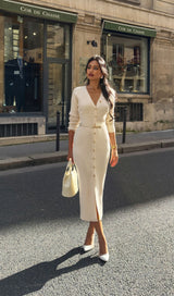 Darcy | Knitted V-Neck Midi Dress