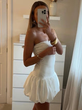 Danielle | Bubble Hem Mini Dress