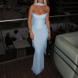 Aniyah | Strapless Bodycon Maxi Dress