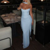 Aniyah | Strapless Bodycon Maxi Dress