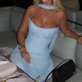 Aniyah | Strapless Bodycon Maxi Dress