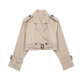 Lylah | Cropped Belted Trench Coat