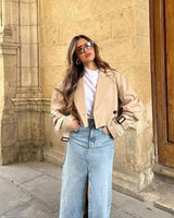 Lylah | Cropped Belted Trench Coat