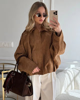 Kaori | Suede Textured Pilot Jacket