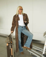 Aria Suede Trench